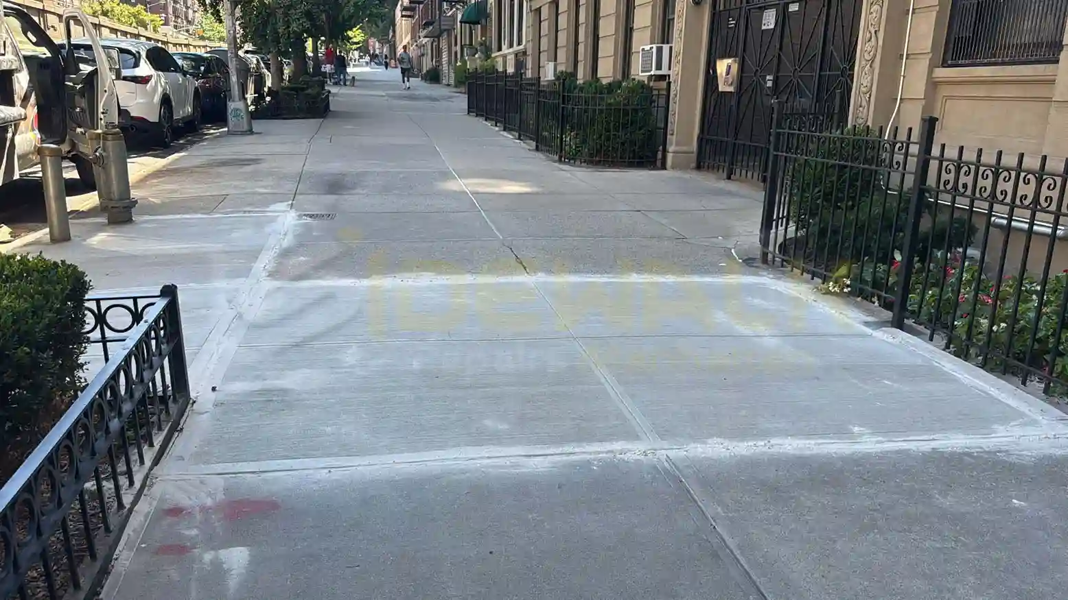 The weather effect on sidewalks in New York City